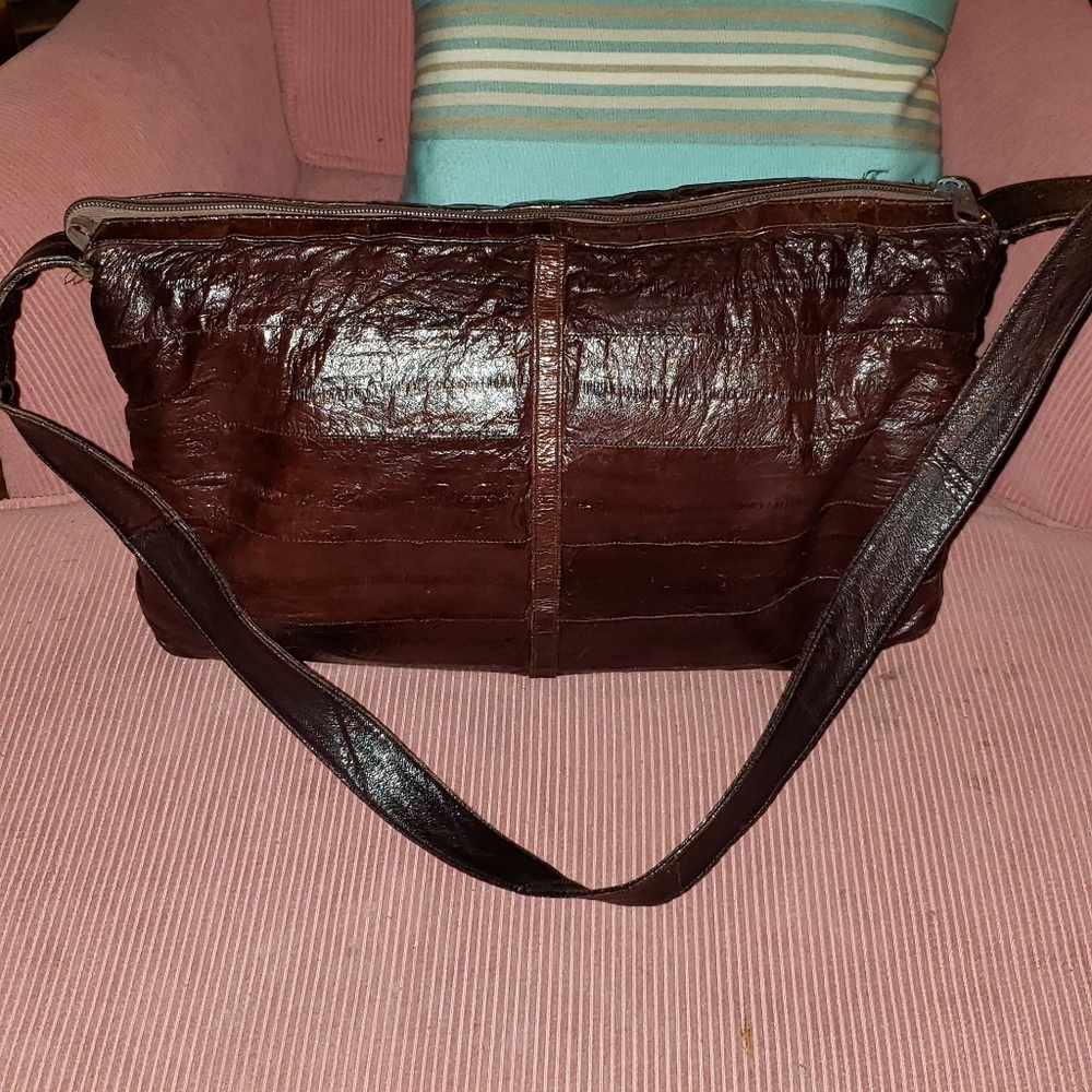 Vintage Authentic Eel skin shoulder bag
